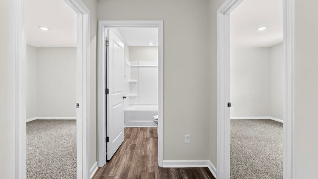 Spacious, unfurnished interior of a new home in Harper Ridge, Roebuck (Image 28). Spacious, unfurnished interior of a new home in Harper Ridge, Roebuck (Image 28).