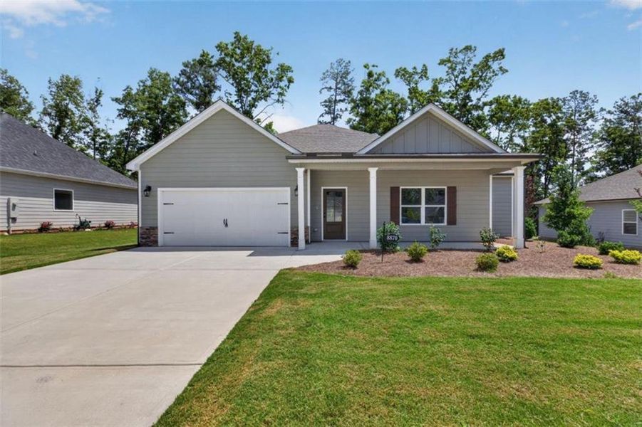 Front exterior of a new home in , Winston, GA, highlighting curb appeal (Image 20). Front exterior of a new home in , Winston, GA, highlighting curb appeal (Image 20).