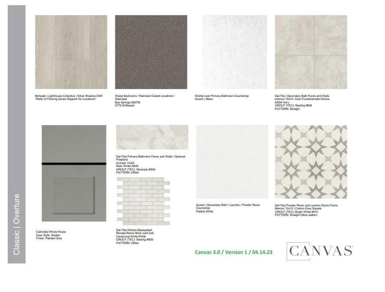 Design Selections ~ Home is under construction design selections are subject to change.