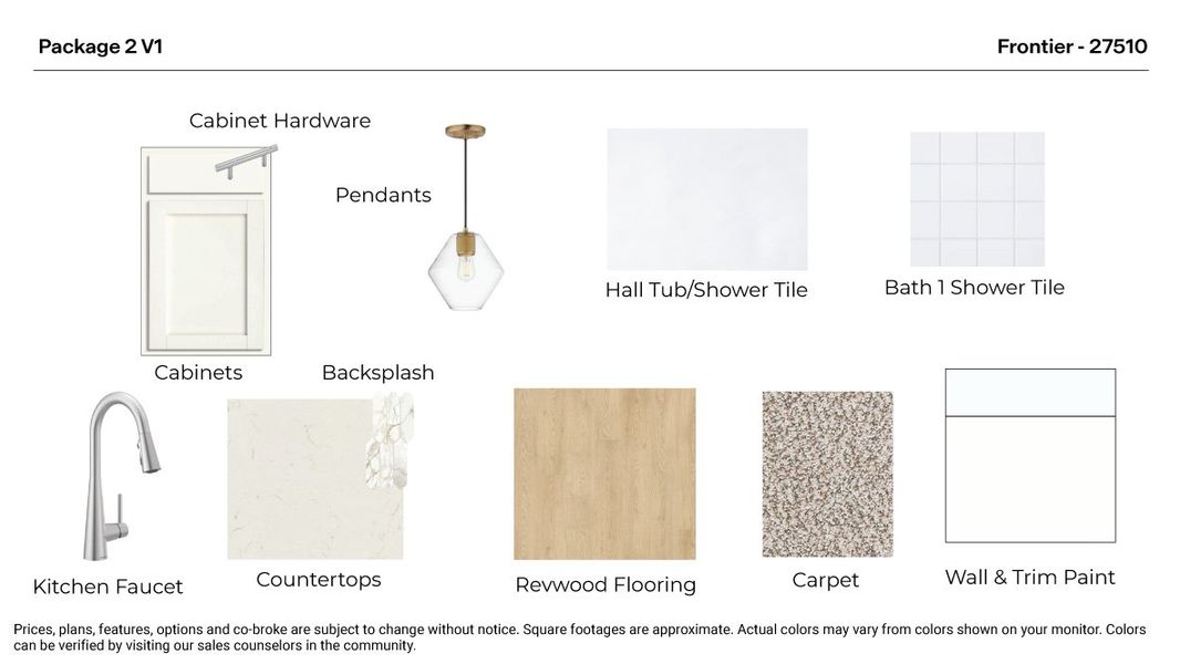 Sample of building materials used in homes in Frontier, Mustang Ridge (Image 36).