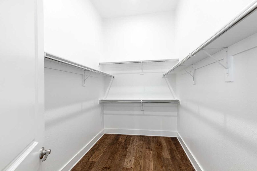 Representative Primary Closet - some options shown Representative Primary Closet - some options shown