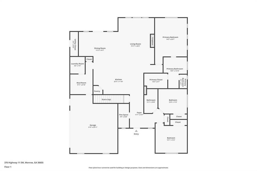 2D floor plan layout of this home in , Monroe, GA (Image 5).