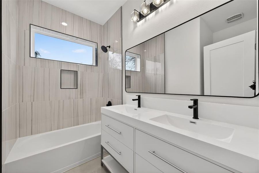 Furnished interior view inside a new home in , Garland (Image 9). Furnished interior view inside a new home in , Garland (Image 9).