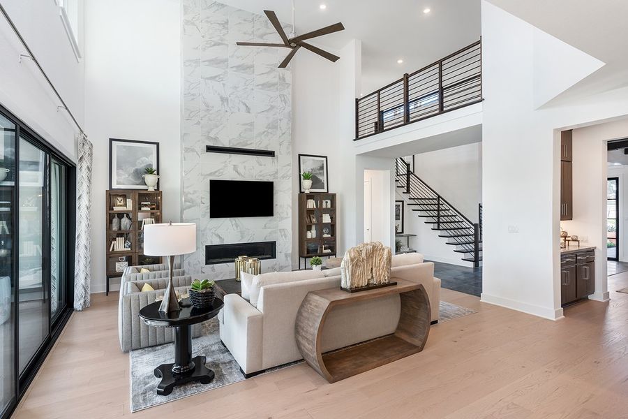 Furnished interior view inside a new home in Travisso Florence Collection, Leander (Image 3).