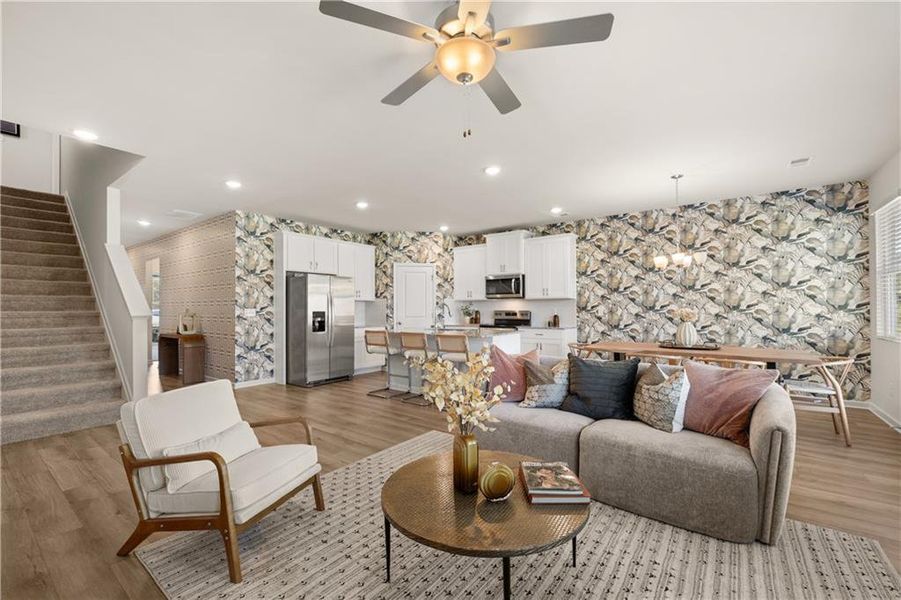 Furnished interior view inside a new home in Hillbrooke Preserve, Conyers (Image 5).