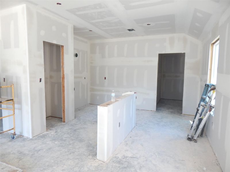 Kitchen showing island and pantry Kitchen showing island and pantry