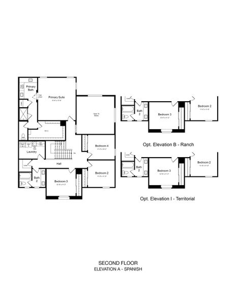 2D floor plan layout of this home in Allen Ranches, Litchfield Park, AZ (Image 4).