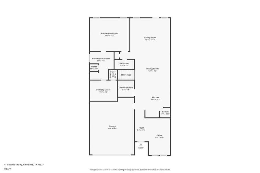 2D floor plan layout of this home in , Cleveland, TX (Image 3).