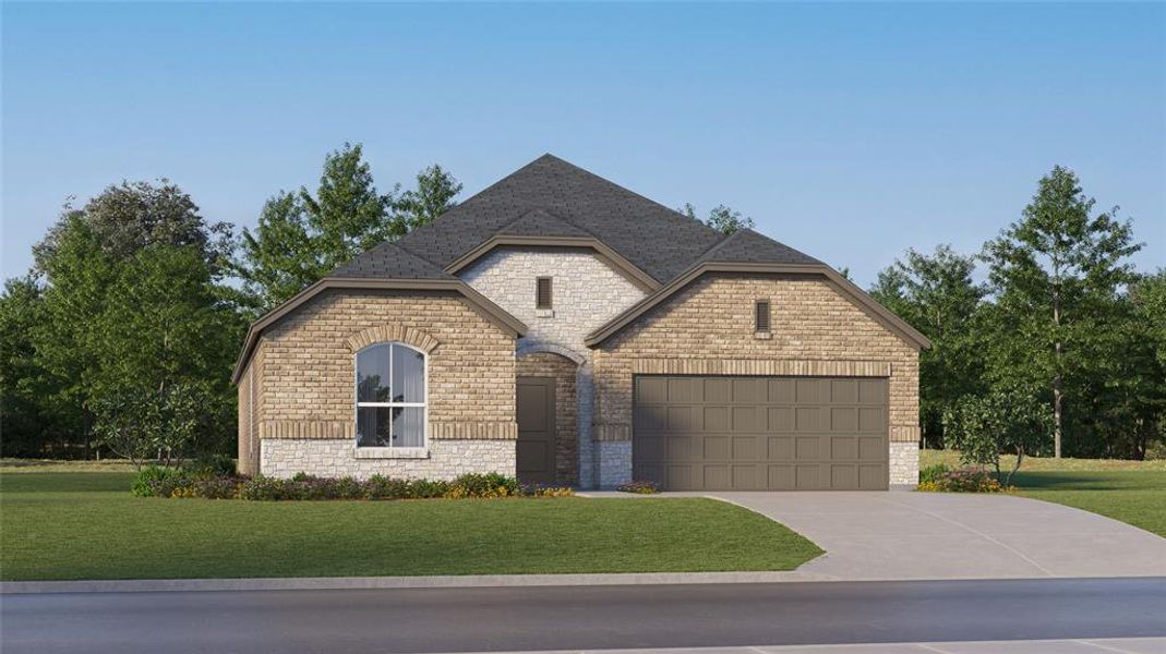 Front exterior of a new home in Northpointe, Fort Worth, TX, highlighting curb appeal (Image 1). Front exterior of a new home in Northpointe, Fort Worth, TX, highlighting curb appeal (Image 1).