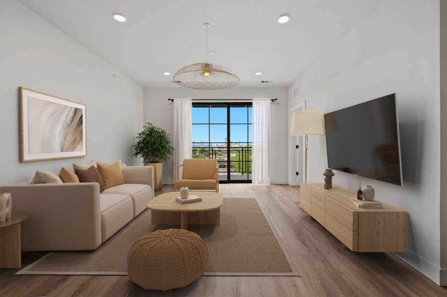 Room is virtually staged