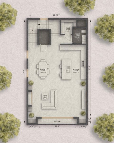 2D floor plan layout of this home in , Houston, TX (Image 8). 2D floor plan layout of this home in , Houston, TX (Image 8).