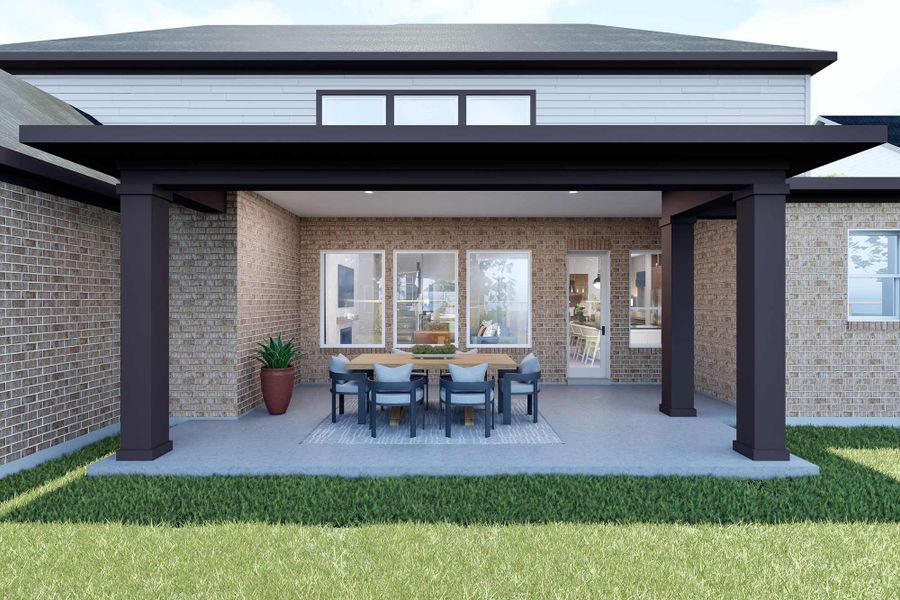 Representative exterior details of a home built from the The Buttercup by David Weekley Homes in Dunham Pointe 65' Homesites, Cypress (Image 4).