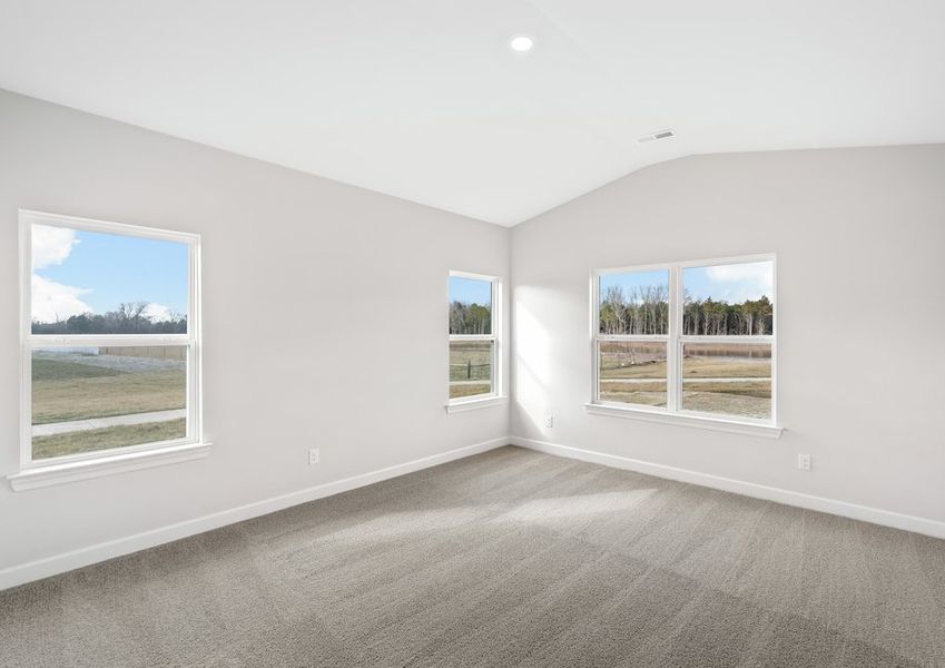 The master bedroom is the perfect place to unwind after a logn day