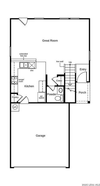2D floor plan layout of this home in Nagel Crossing, San Antonio, TX (Image 3).