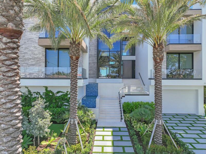 Front exterior of a new home in , Hillsboro Beach, FL, highlighting curb appeal (Image 28).