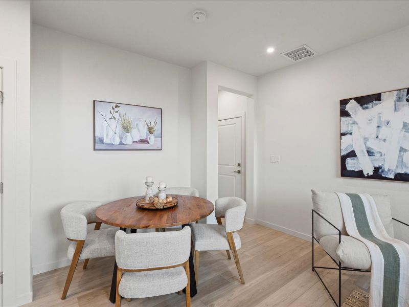 Furnished interior view inside a new home in The Vistas at West Mesa, Colorado Springs (Image 8). Furnished interior view inside a new home in The Vistas at West Mesa, Colorado Springs (Image 8).