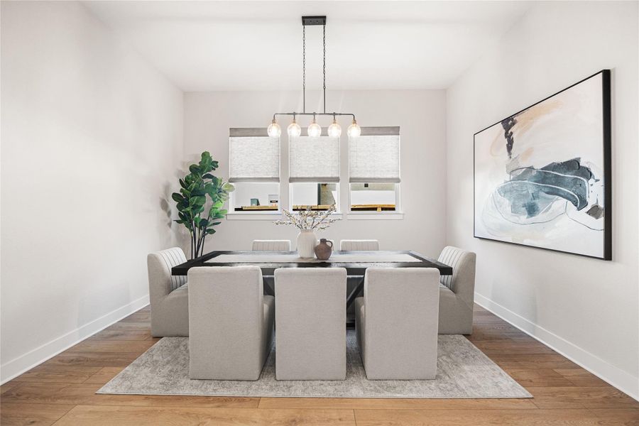 The private dining room is filled with natural light, offering an elegant and inviting space for everything from intimate dinners to holiday gatherings.