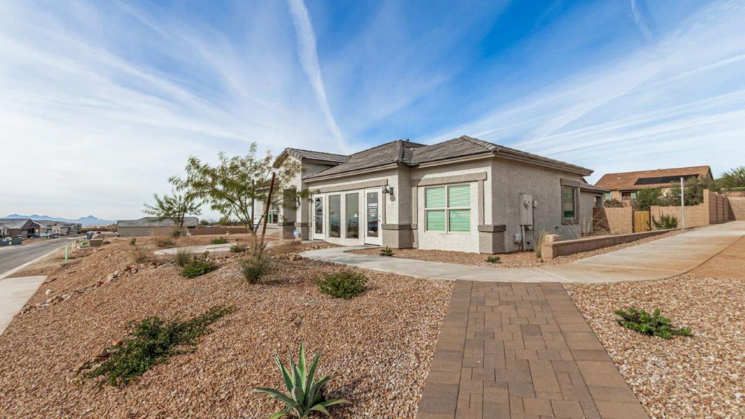 Representative exterior photo of a completed home built from the Kingston - Plan H40K by D.R. Horton in Tortolita Trails, Marana, AZ (Image 2).