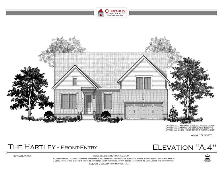 Representative rendering of the exterior for the Hartley by Celebration Homes (Image 11).