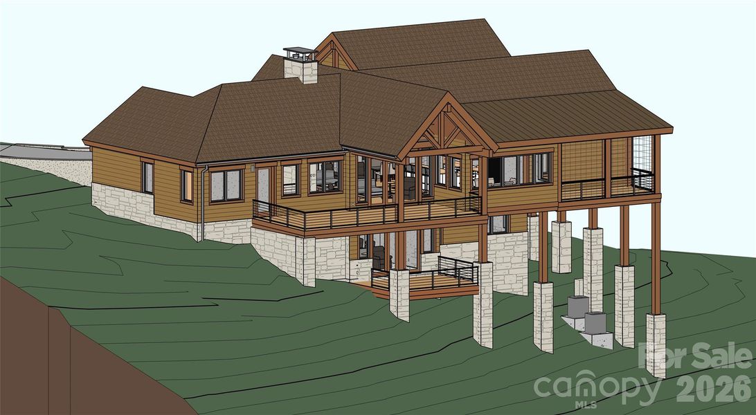 Exterior rendering of this home design in , Laurel Park, NC (Image 5). Exterior rendering of this home design in , Laurel Park, NC (Image 5).
