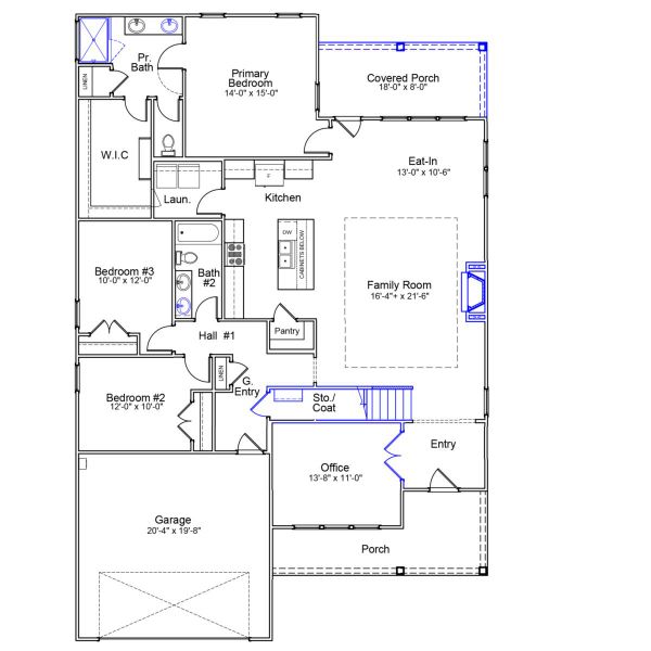 2D floor plan layout of this home in Porter Ridge, Elgin, SC (Image 2). 2D floor plan layout of this home in Porter Ridge, Elgin, SC (Image 2).