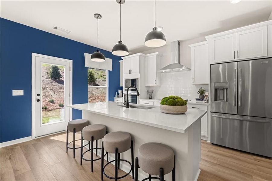 Furnished interior view inside a new home in The Bluffs, Canton (Image 10).