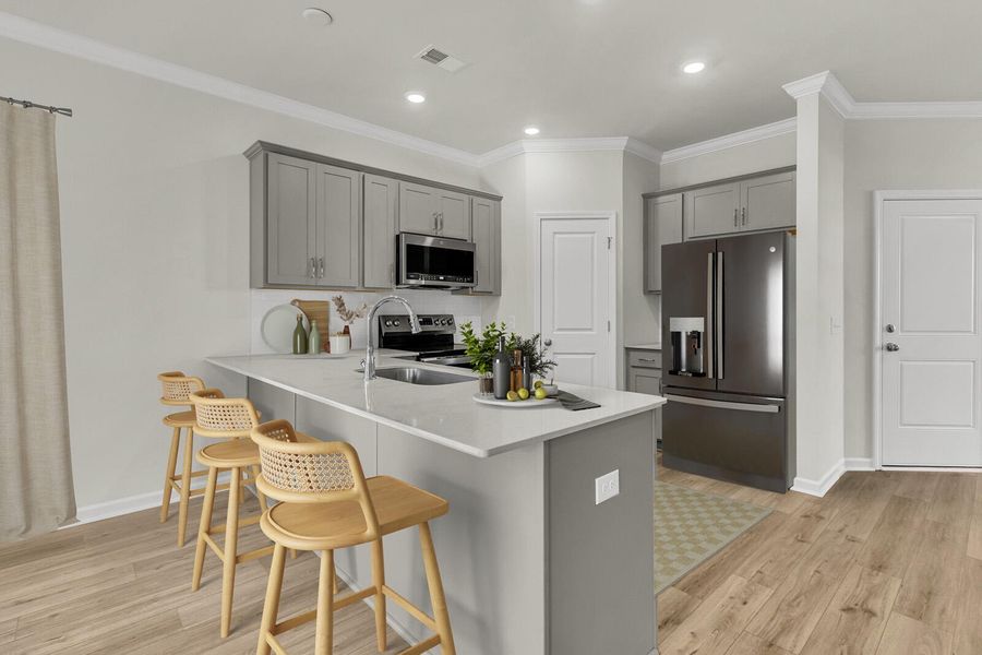 Furnished interior view inside a new home in Central Creek, Goose Creek (Image 4).