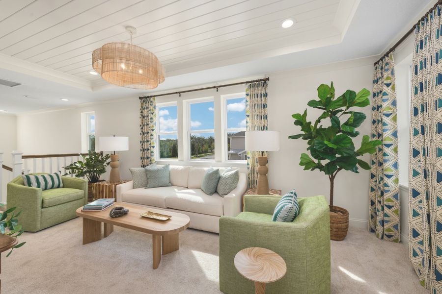 Representative furnished interior of a home built from the Sebring by Riverside Homes in Mariposa at EverRange, Jacksonville (Image 36).