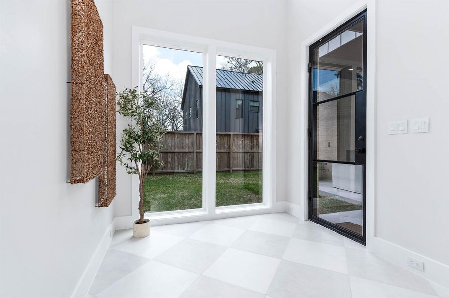 Exterior details and patio area of a home in , Houston (Image 35).