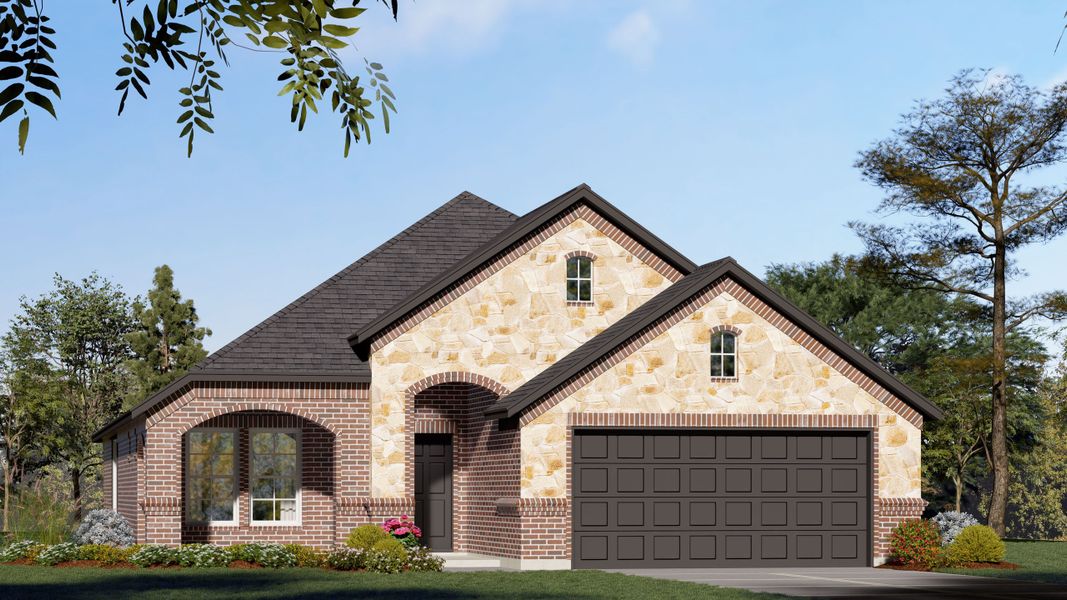 Representative exterior photo of a completed home built from the Concept 1849 by Landsea Homes in El Dorado, Granbury, TX (Image 9).