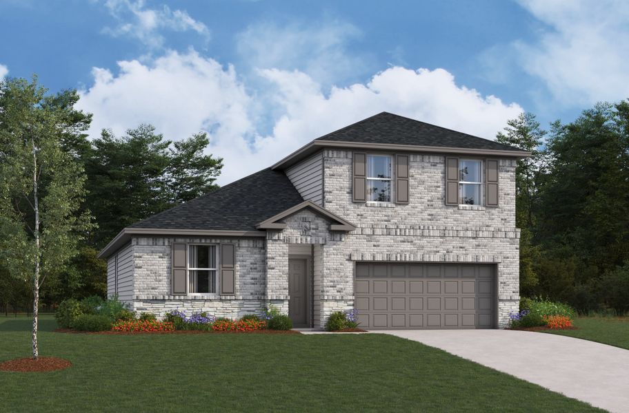 Representative exterior photo of a completed home built from the Berkshire by Beazer Homes in Sorella: Landmark Collection, Tomball, TX (Image 15).