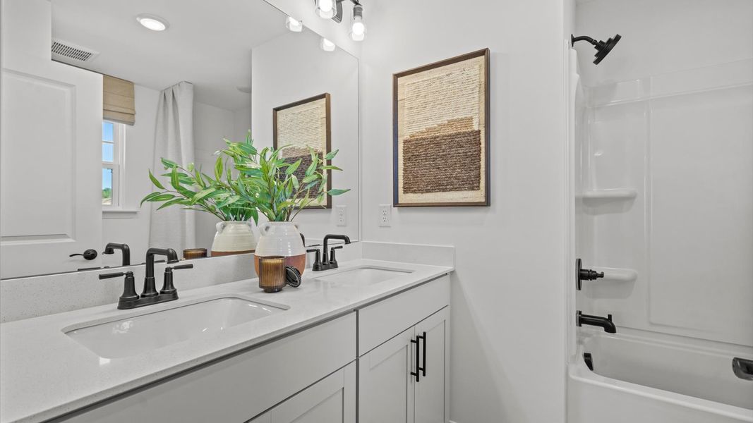 Representative furnished interior of a home built from the Wynwood by DRB Homes in Station Pointe, Angier (Image 30).