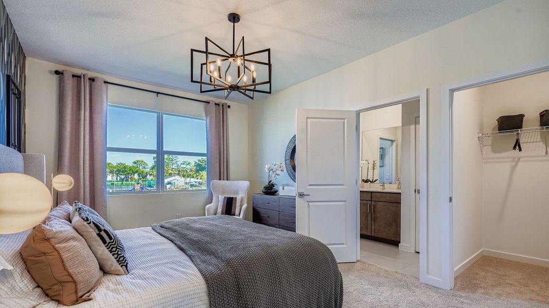 Representative furnished interior of a home built from the Waverly by D.R. Horton in Lakeside Landing, Royal Palm Beach (Image 17).