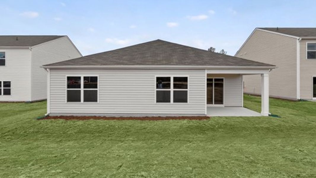 Representative exterior details of a home built from the Cali by D.R. Horton in Mangum Farms, Stem (Image 4).