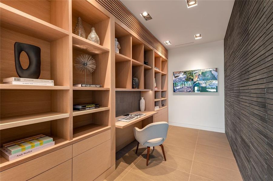 Safe Room and Wine Room behind shelf