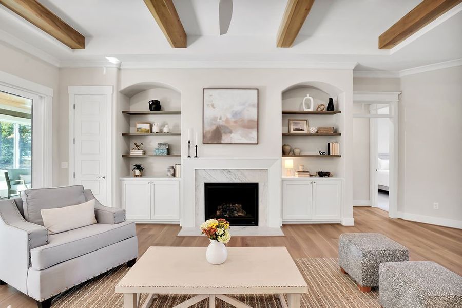 Furnished interior view inside a new home in The Bluffs On the Cape Fear, Leland (Image 8).
