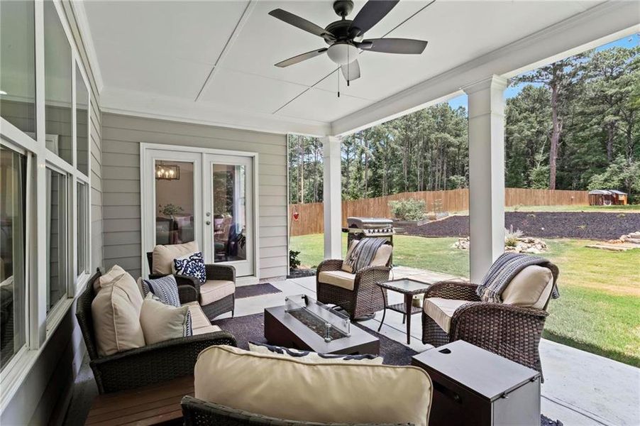 Exterior details and patio area of a home in , Monroe (Image 4). Exterior details and patio area of a home in , Monroe (Image 4).