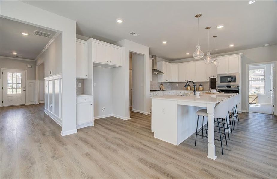 Furnished interior view inside a new home in Cambria at Traditions, Hampton (Image 17). Furnished interior view inside a new home in Cambria at Traditions, Hampton (Image 17).