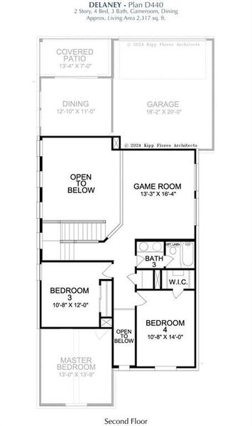 2D floor plan layout of this home in , Prosper, TX (Image 3).
