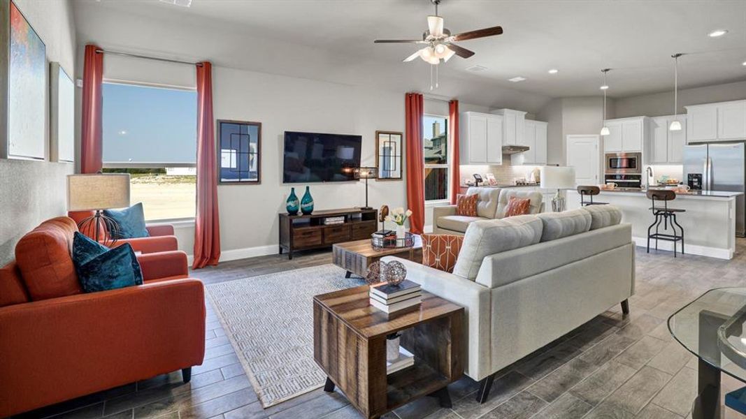 Furnished interior view inside a new home in Lakeview Pointe, Grand Prairie (Image 10).