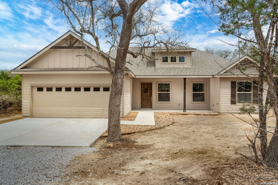 Front exterior of a new home in , Bandera, TX, highlighting curb appeal (Image 2). Front exterior of a new home in , Bandera, TX, highlighting curb appeal (Image 2).