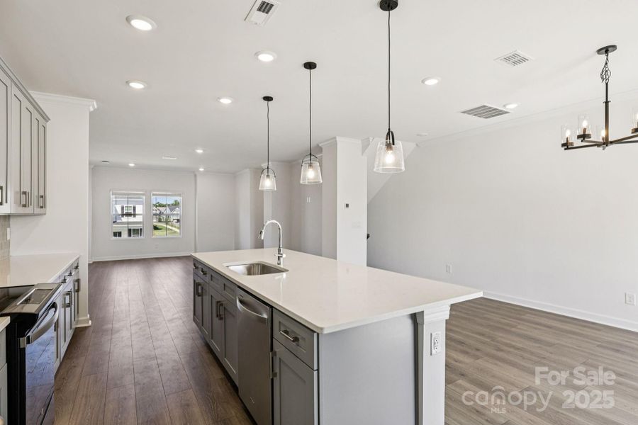 Furnished interior in a model home at Meadows at Wilson Farms - The Heights Series in Fort Mill (Image 11).