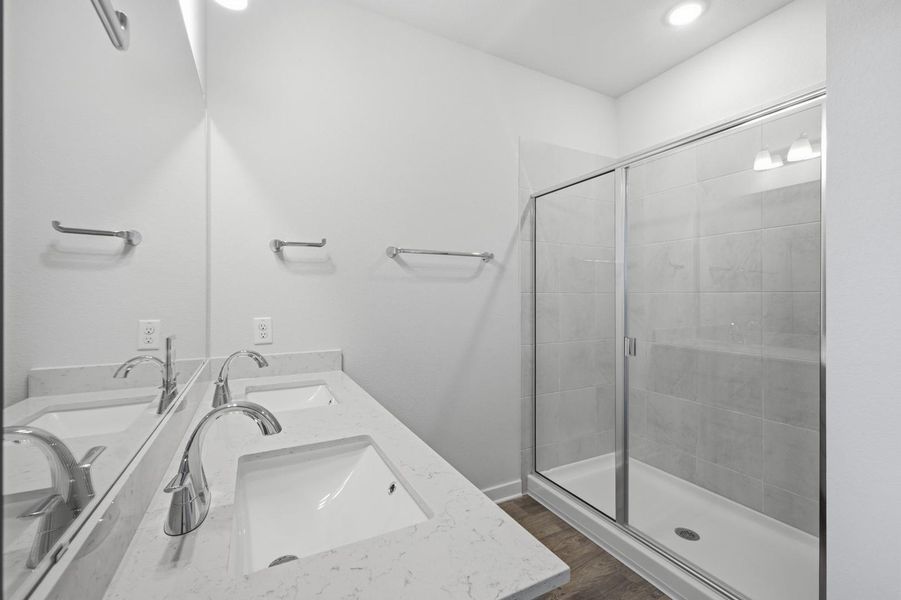 Furnished interior view inside a new home in Stallion Run, Buda (Image 15).