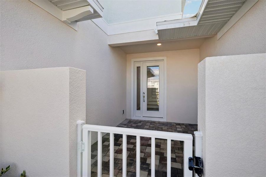 Exterior details and patio area of a home in Lagoon Residences at Epperson, Wesley Chapel (Image 14).