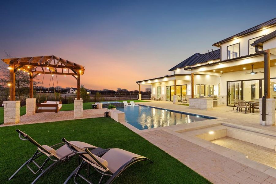 Exterior details and patio area of a home in , Bartonville (Image 23).