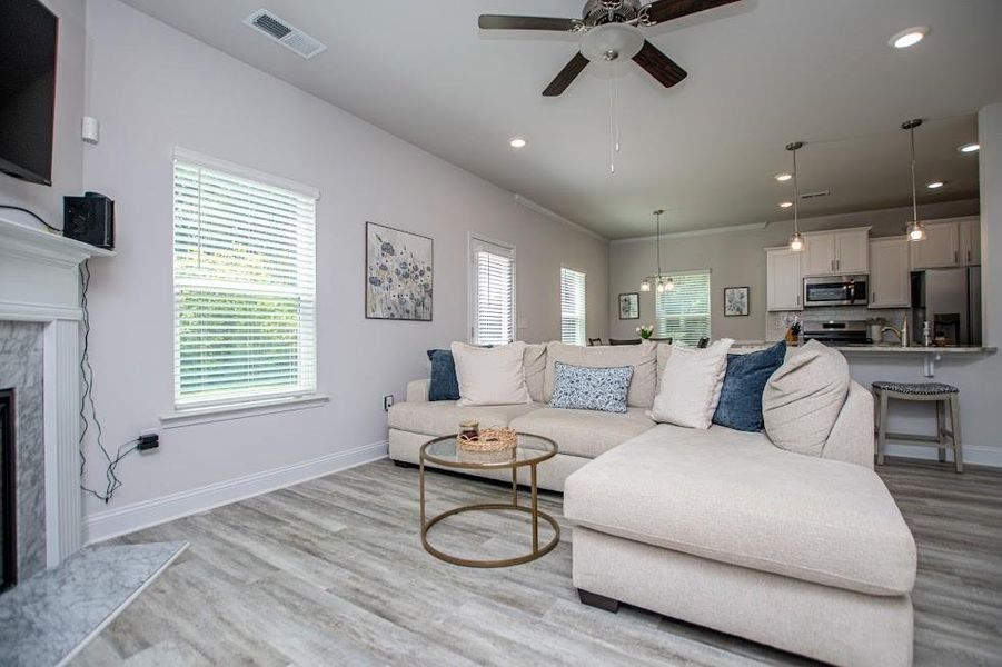 Furnished interior view inside a new home in Windmill Park, Carrollton (Image 12). Furnished interior view inside a new home in Windmill Park, Carrollton (Image 12).