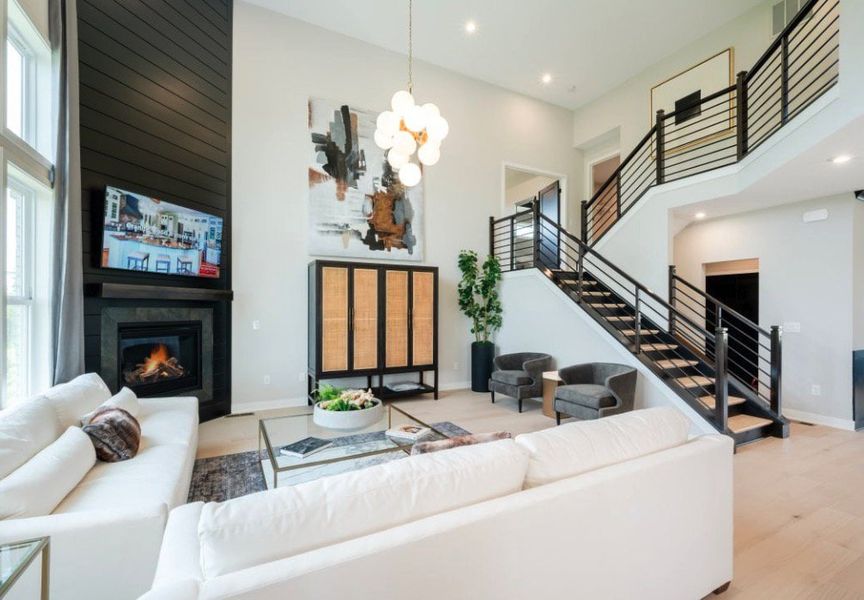 Representative furnished interior of a home built from the Clay by Fischer Homes in Woodberry, Canton (Image 9).
