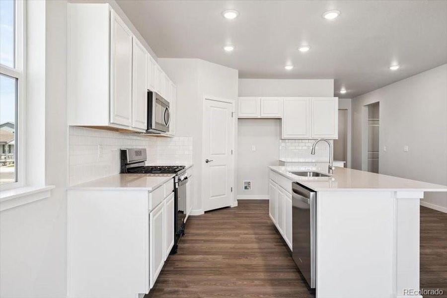 Furnished interior view inside a new home in The Aurora Highlands, Aurora (Image 5). Furnished interior view inside a new home in The Aurora Highlands, Aurora (Image 5).