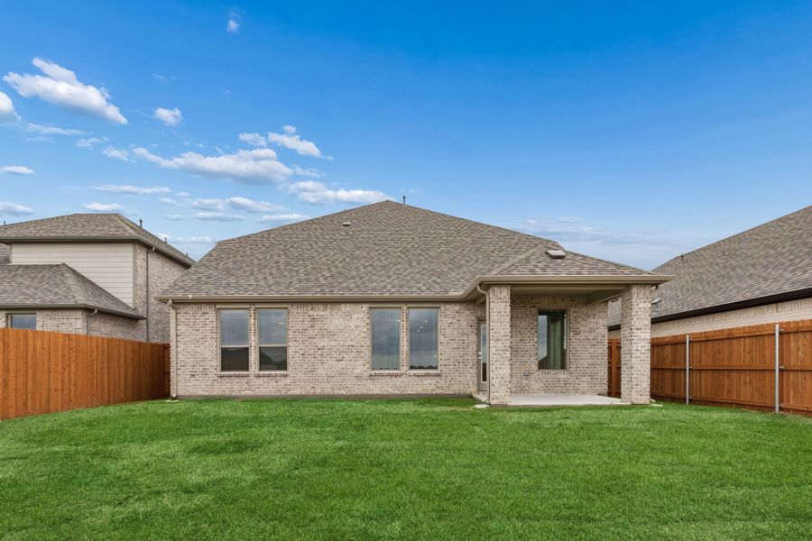 Patio in the Winters home plan by Trophy Signature Homes – REPRESENTATIVE PHOTO