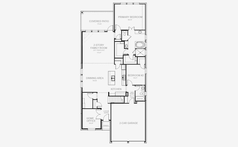 2D floor plan layout for the 2527W by Perry Homes in Juniper Springs 45', Lockhart, TX (Image 3). 2D floor plan layout for the 2527W by Perry Homes in Juniper Springs 45', Lockhart, TX (Image 3).